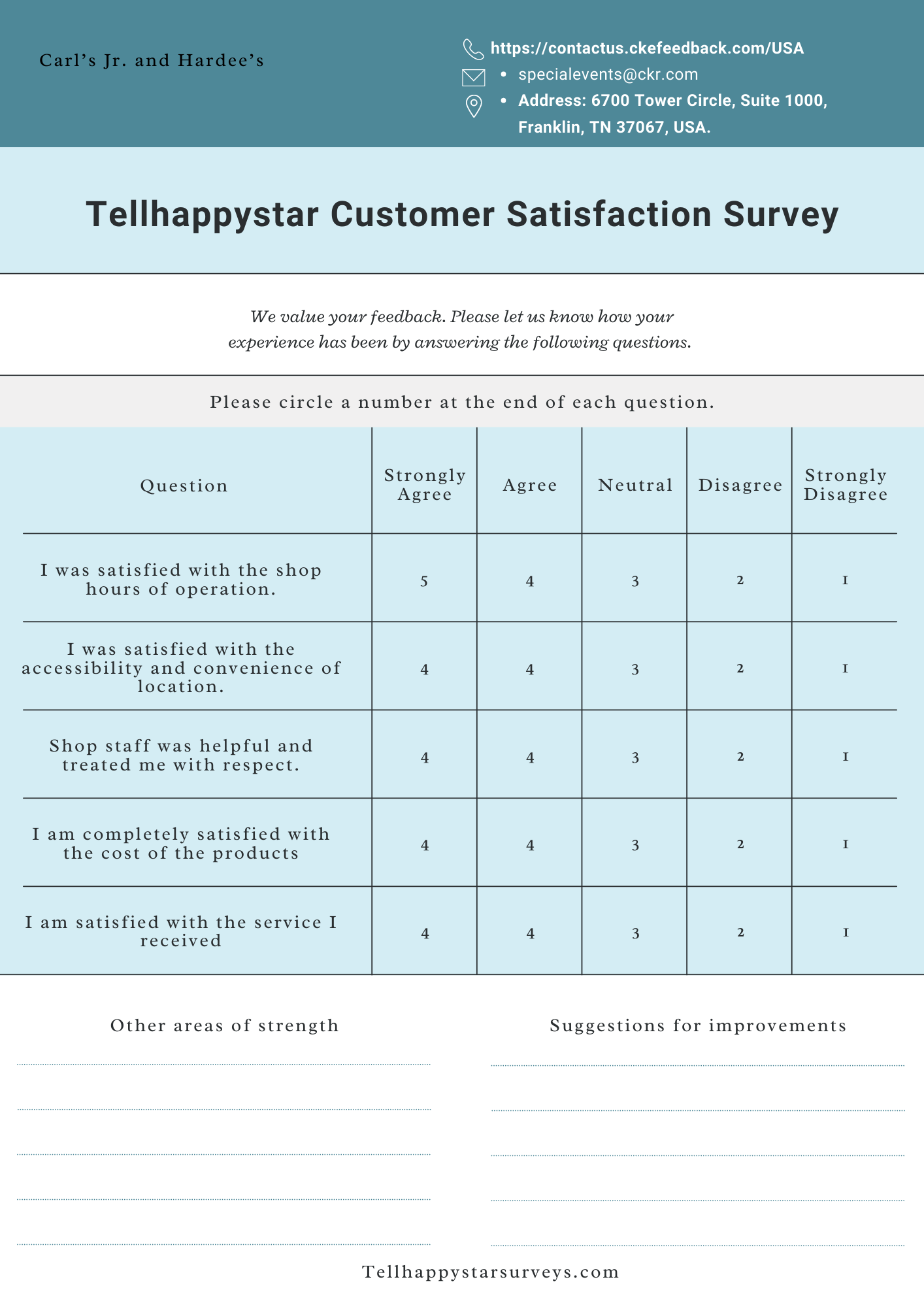 Welcome to Tellhappystar customer satisfcation survey